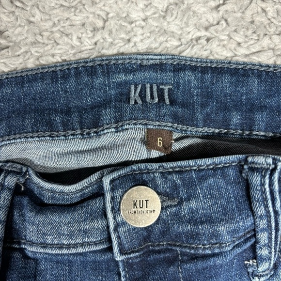 Kut from the Kloth Jeans Womens 6 High Rise Toothpick Skinny Stretch Distressed - Picture 3 of 5